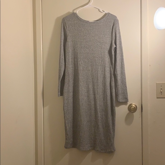 Long Sleeve Rib Knit Dress - Picture 4 of 4